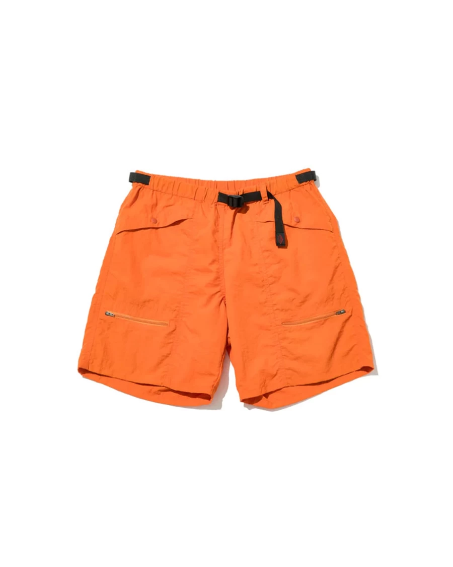 Battenwear Men's Camp Shorts in Orange - Lightweight Outdoor Hiking Shorts