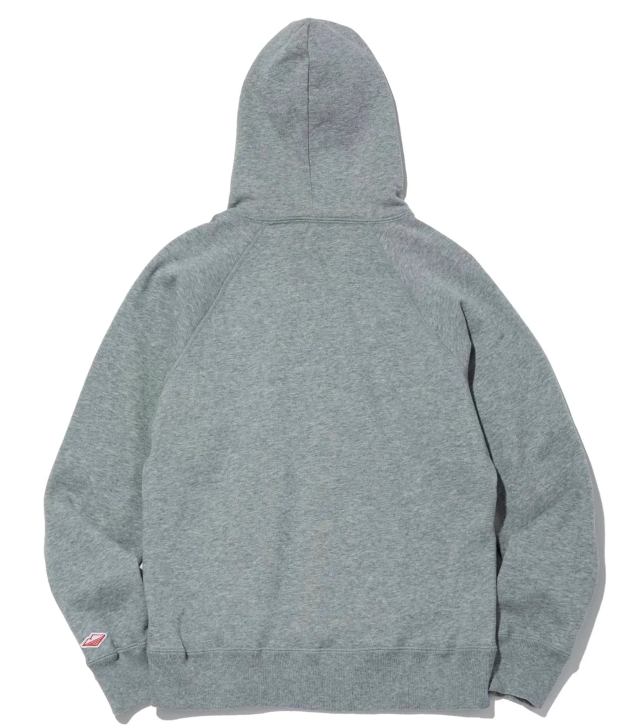 Battenwear Men's Reach-Up Hoody in Heather Grey - Lightweight Pullover Sweatshirt