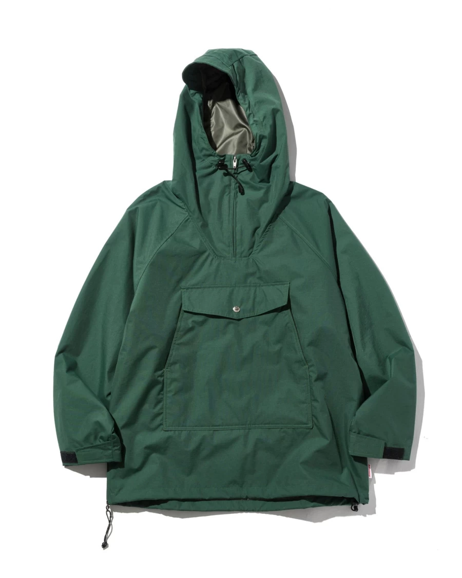 Battenwear Men's Scout Anorak Jacket in Green - Lightweight Outdoor Pullover