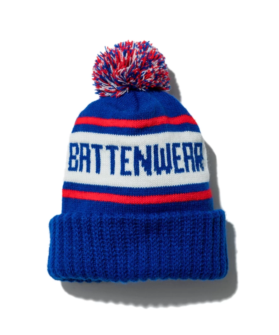 Battenwear Men's Royal Blue Logo Beanie - Embroidered Winter Hat for Men