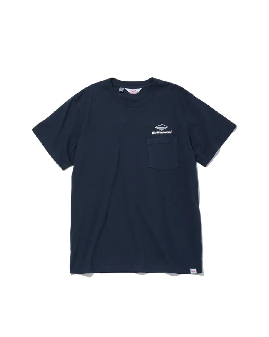 Battenwear Men's Navy Team Short Sleeve Pocket T-Shirt