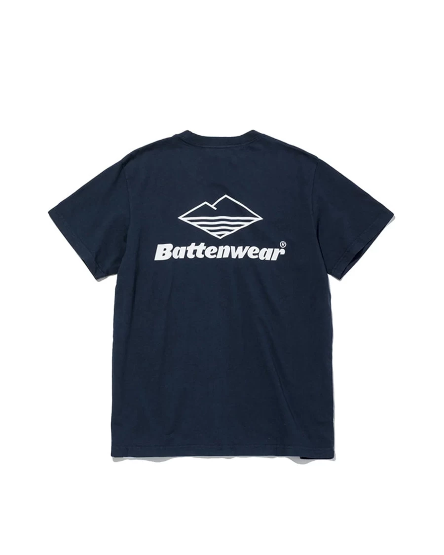 Battenwear Men's Navy Team Short Sleeve Pocket T-Shirt