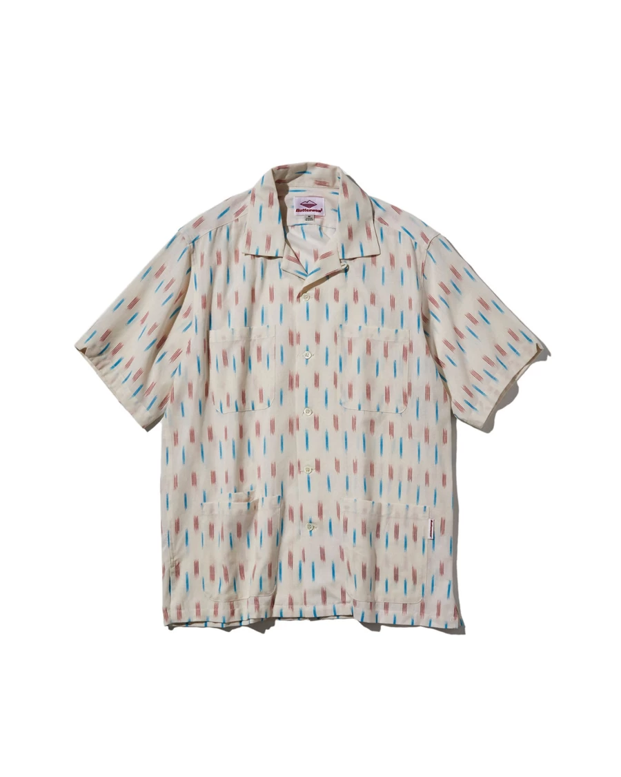 Battenwear Men's Bone Ikat Five Pocket Island Shirt - Classic Casual Wear