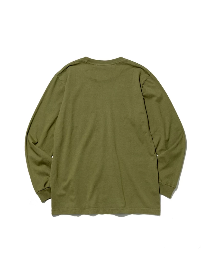 Battenwear Men's Olive Long Sleeve Pocket T-Shirt - L/S Pocket Tee