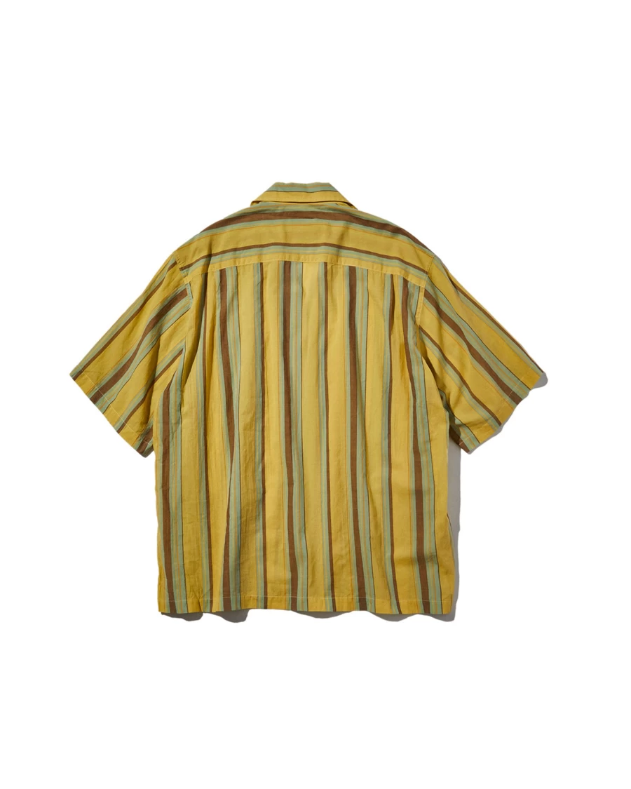Battenwear Men's Topanga Pullover Sweater - Yellow Stripe Casual Knitwear