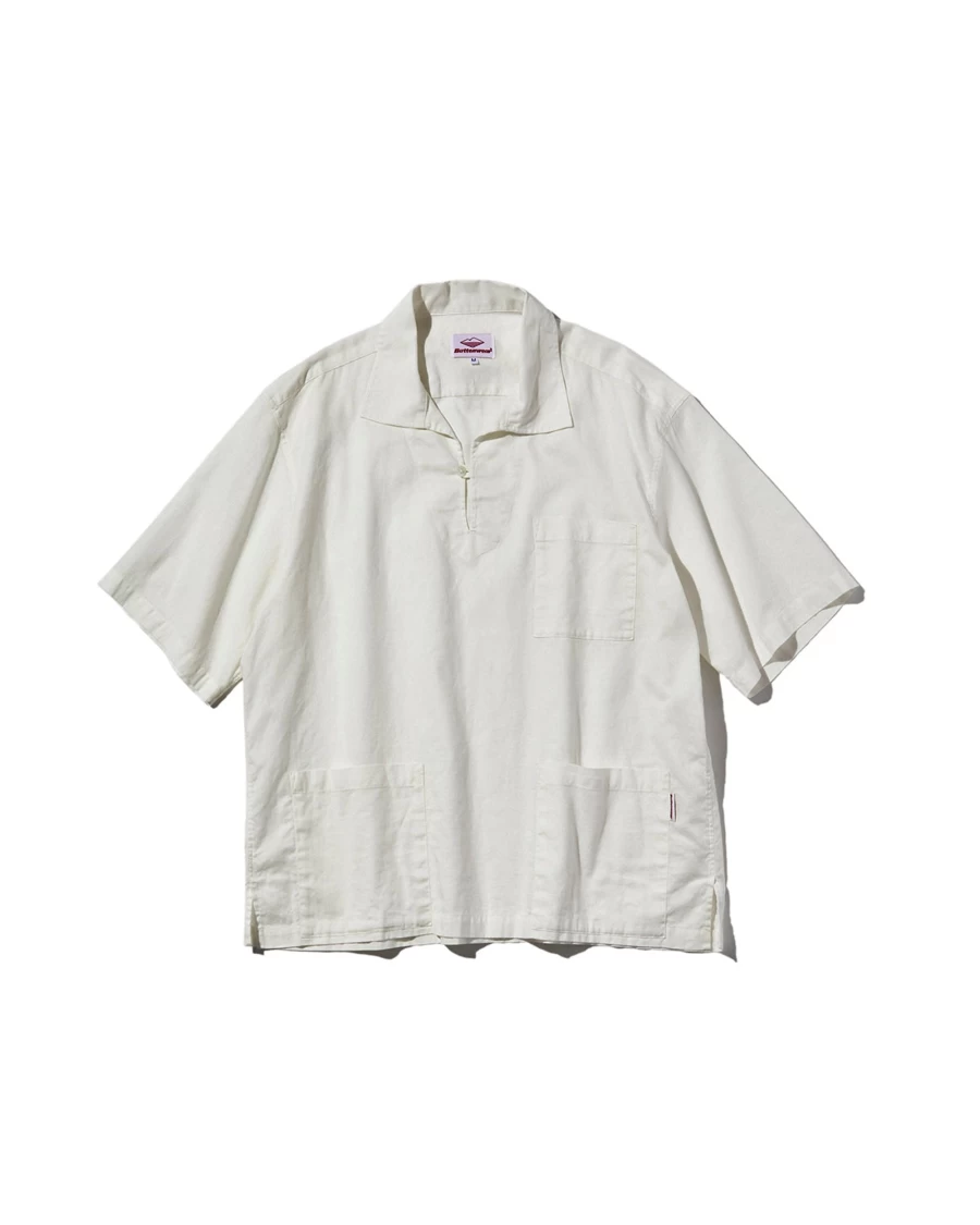 Battenwear Men's Topanga White Pullover Sweatshirt