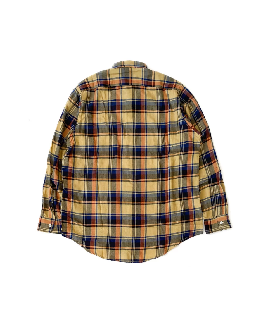 Battenwear Men's Yellow Plaid Scout Shirt - Classic Casual Button-Up Top
