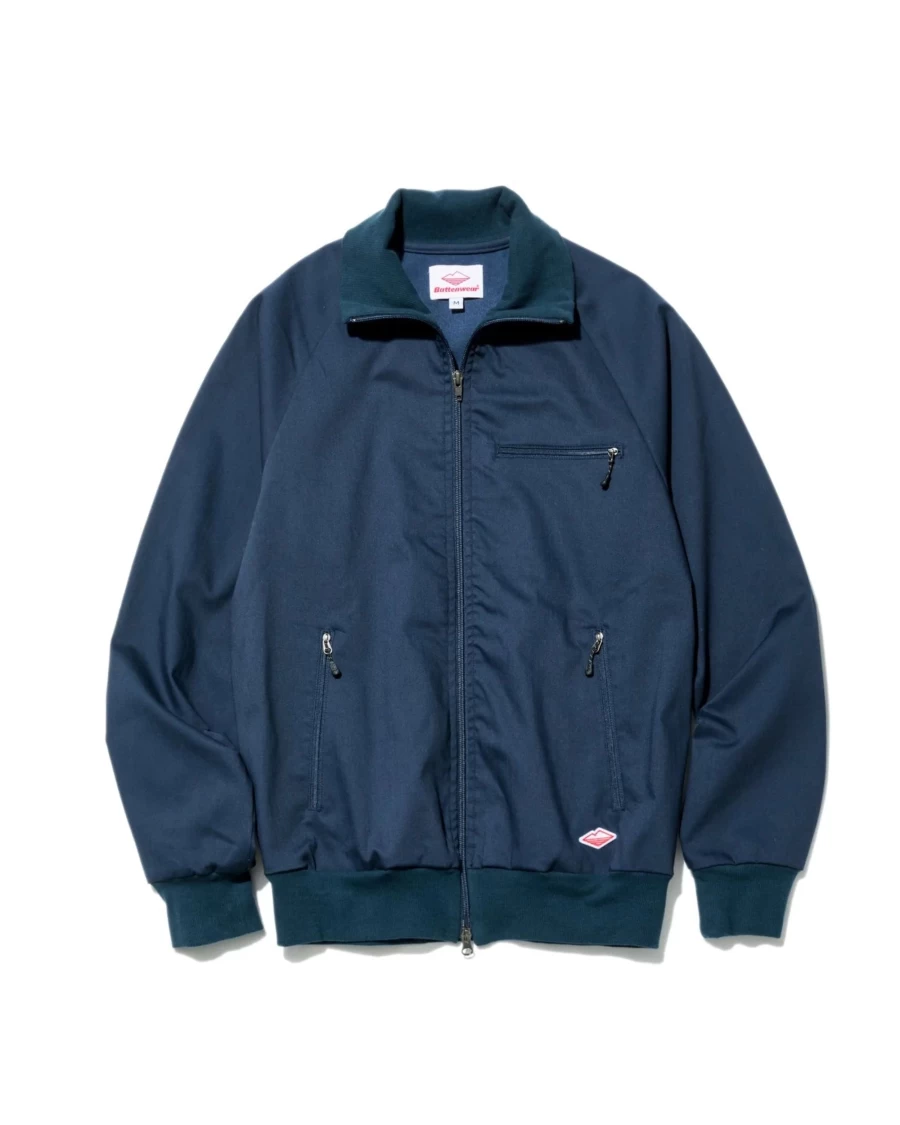 Battenwear Men's Navy Track Jacket - Lightweight Athletic Running Top