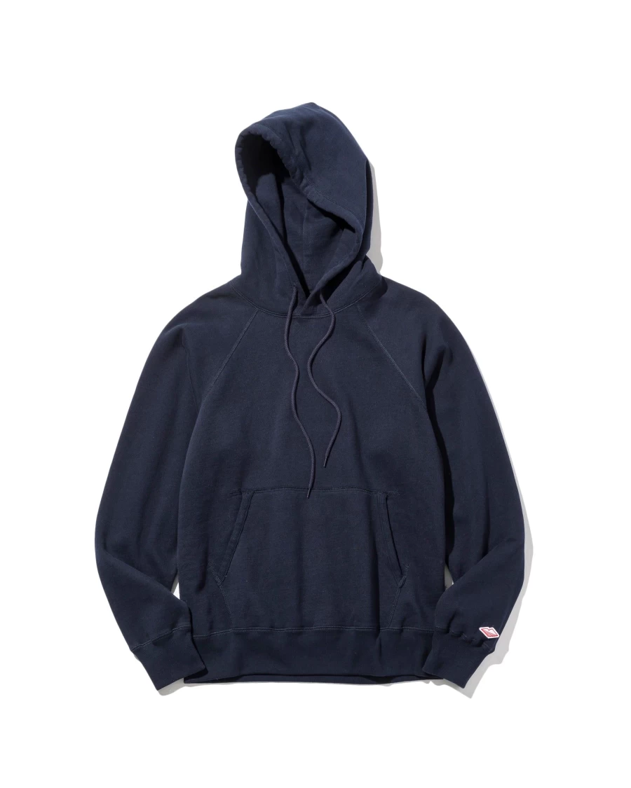 Battenwear Men's Reach-Up Hoody in Midnight Navy - Lightweight Pullover Sweatshirt