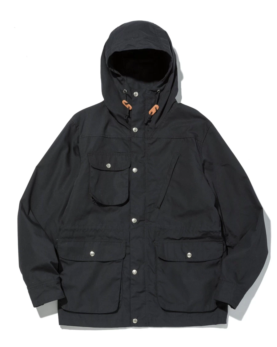 Battenwear Men's Travel Shell Parka Jacket in Black X Black - Lightweight Water-Resistant Outerwear
