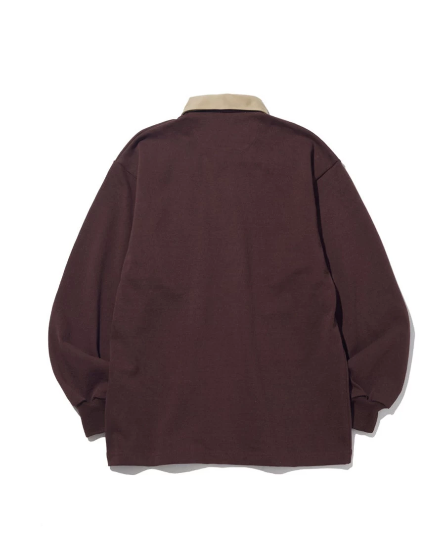 Battenwear Men's Brown Pocket Rugby Shirt - Classic Casual Top