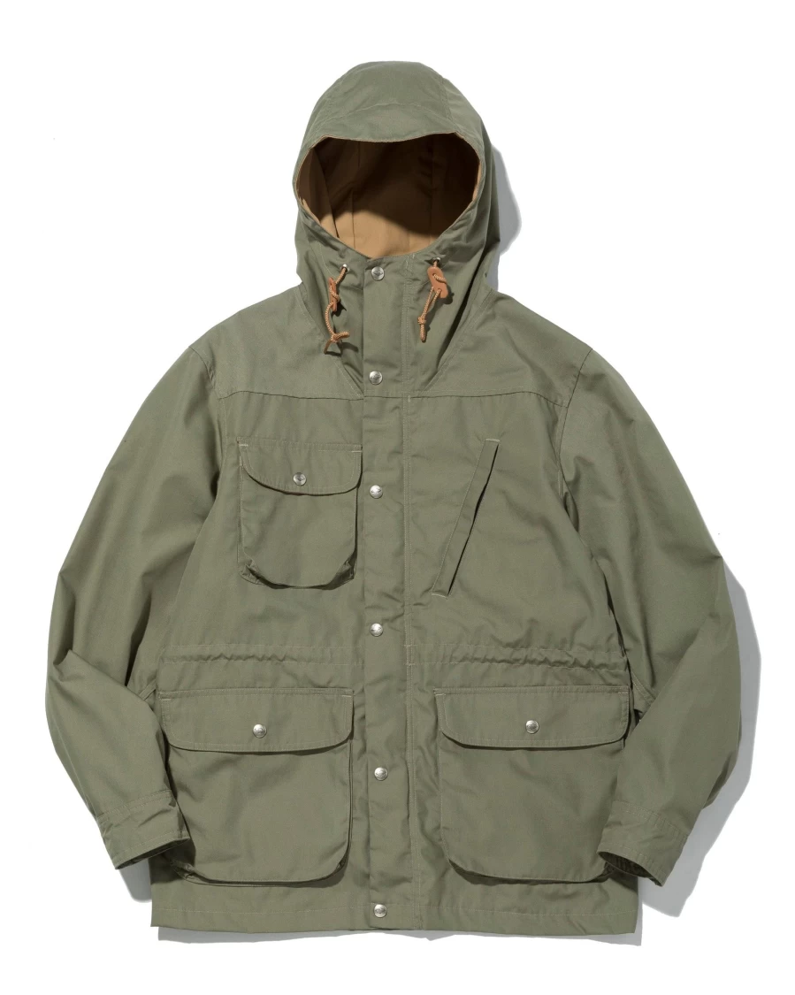 Battenwear Men's Travel Shell Parka Jacket in OD Green & Khaki
