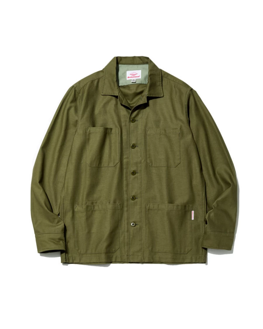 Battenwear Men's Five Pocket Canyon Shirt in Brushed Olive - Classic Utility Style