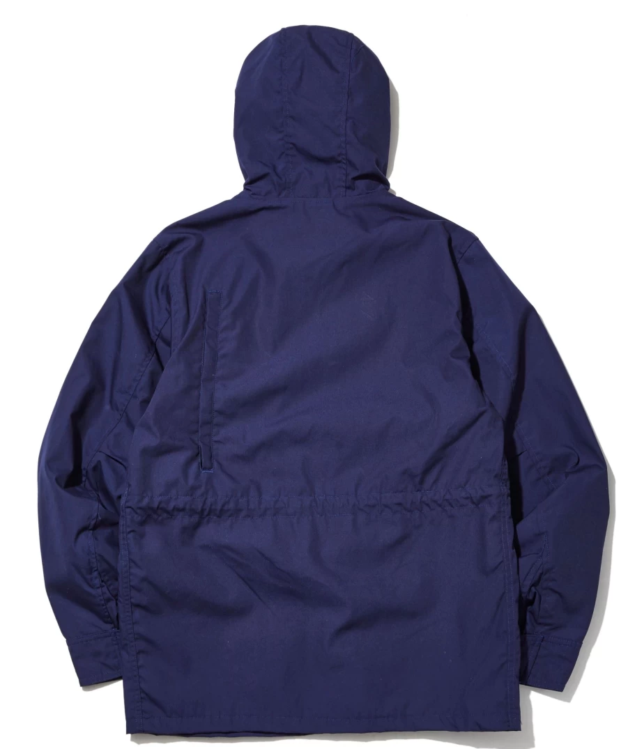 Battenwear Men's Travel Shell Parka Jacket in Navy X Khaki Color