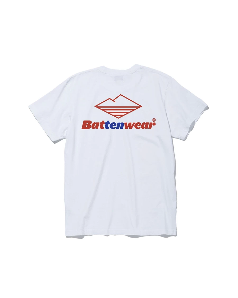 Battenwear Men's 10th Anniversary Short Sleeve Pocket T-Shirt in White