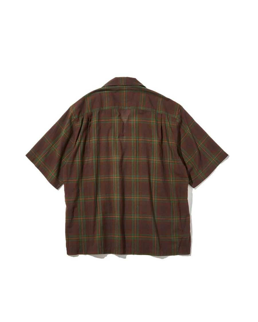 Battenwear Men's Topanga Pullover Sweater in Brown Plaid Flannel