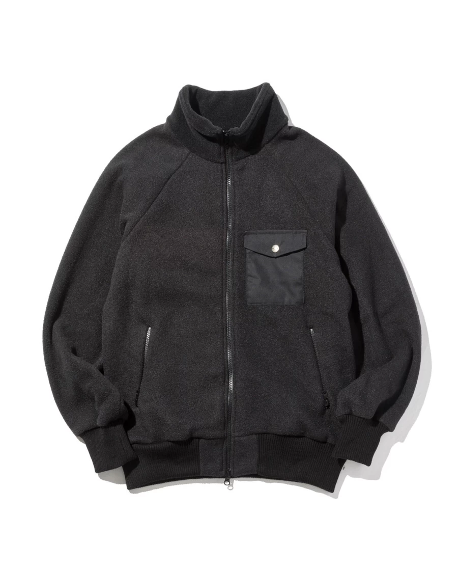 Battenwear Men's Black Warm-Up Fleece Jacket