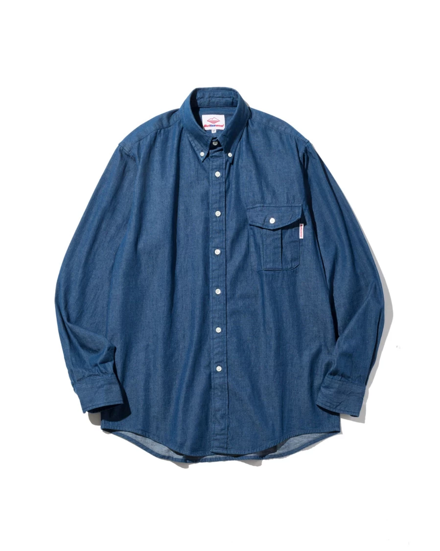 Battenwear Men's Indigo Scout Shirt - Classic Casual Top for Outdoor Style