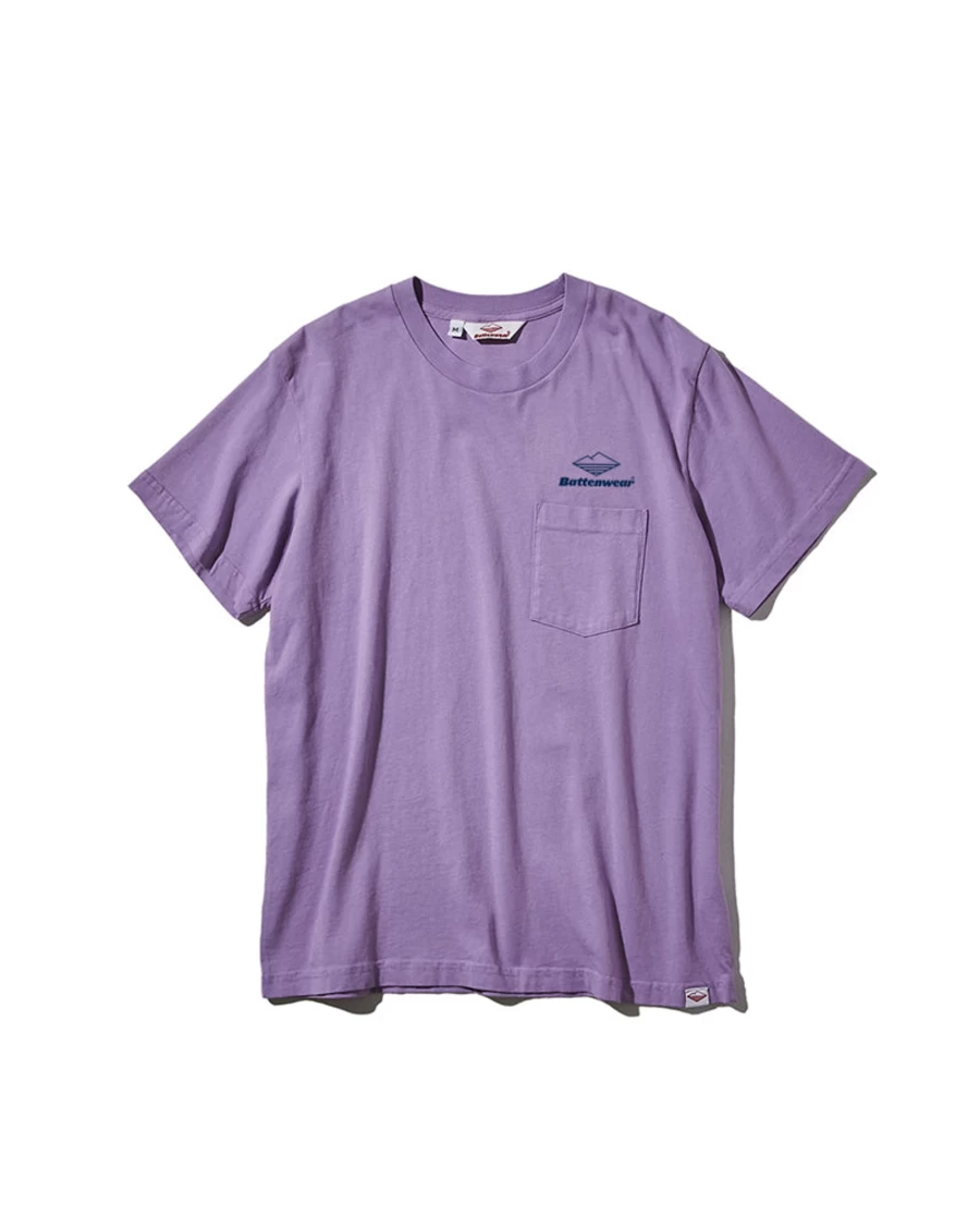 Battenwear Men's Team Short Sleeve Pocket T-Shirt in Lavender