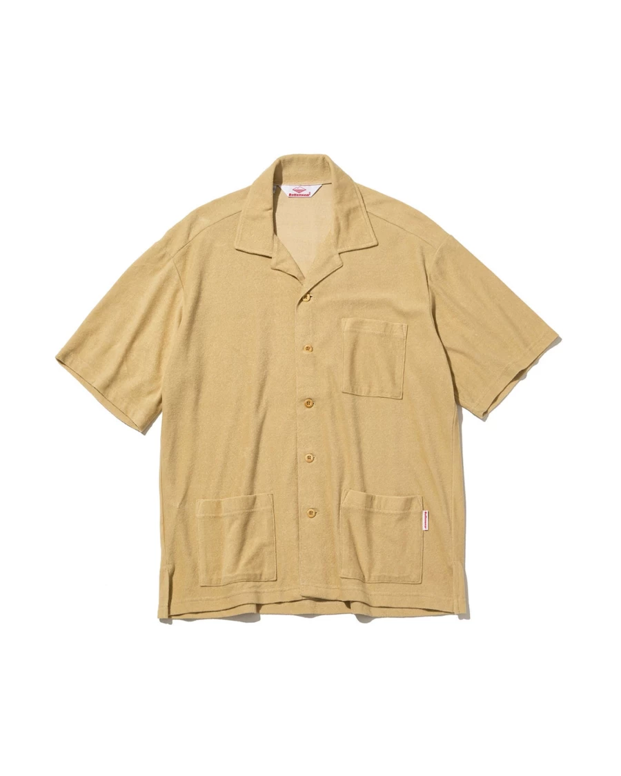 Battenwear Men's Beige Lounge Shirt – Comfortable Casual Shirt for Relaxed Style