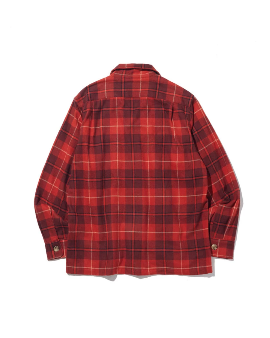 Battenwear Men's Five Pocket Canyon Shirt in Brick Plaid - Classic Outdoor Style