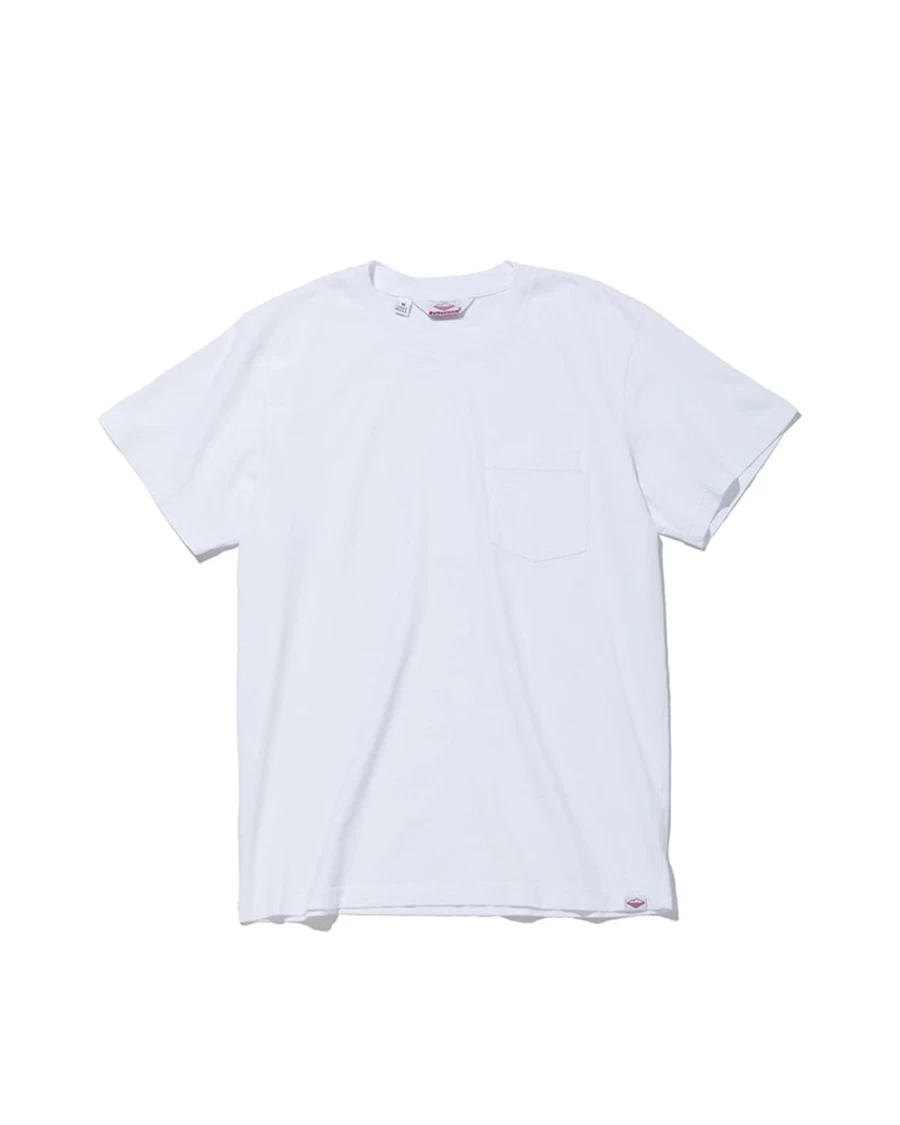 Battenwear Men's Short Sleeve Pocket T-Shirt in White - Classic Casual Tee