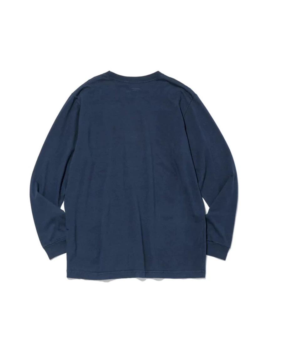 Battenwear Men's Navy Long Sleeve Pocket T-Shirt - L/S Pocket Tee