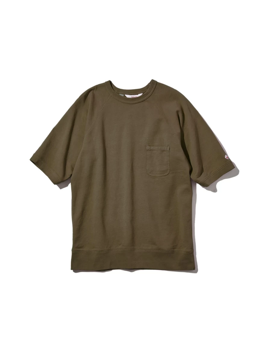Battenwear Men's Olive S/S Reach-Up Sweatshirt - Lightweight Casual Pullover
