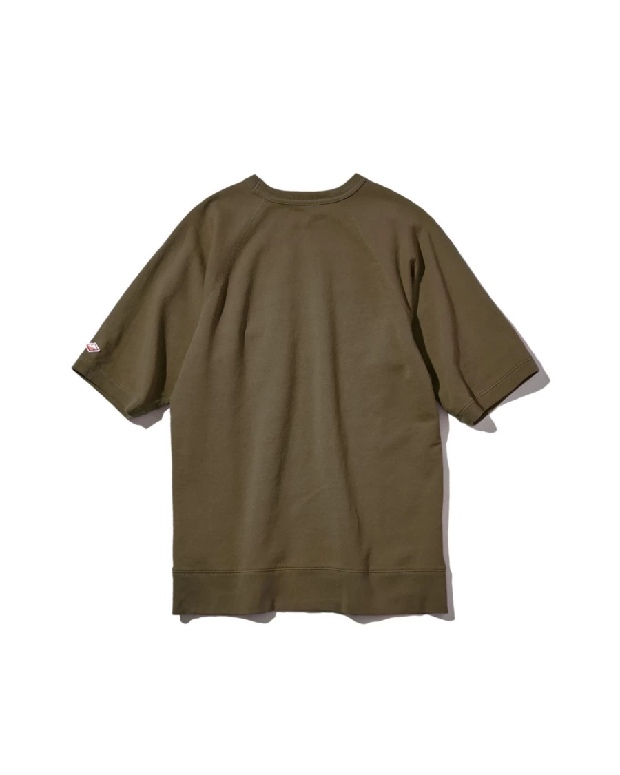 Battenwear Men's Olive S/S Reach-Up Sweatshirt - Lightweight Casual Pullover