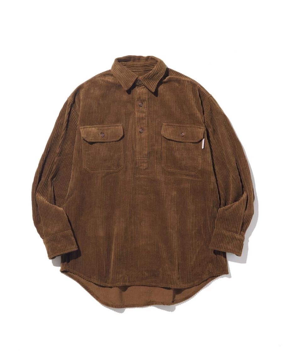 Battenwear Men's Brown Corduroy Lumberjack Pullover Sweatshirt