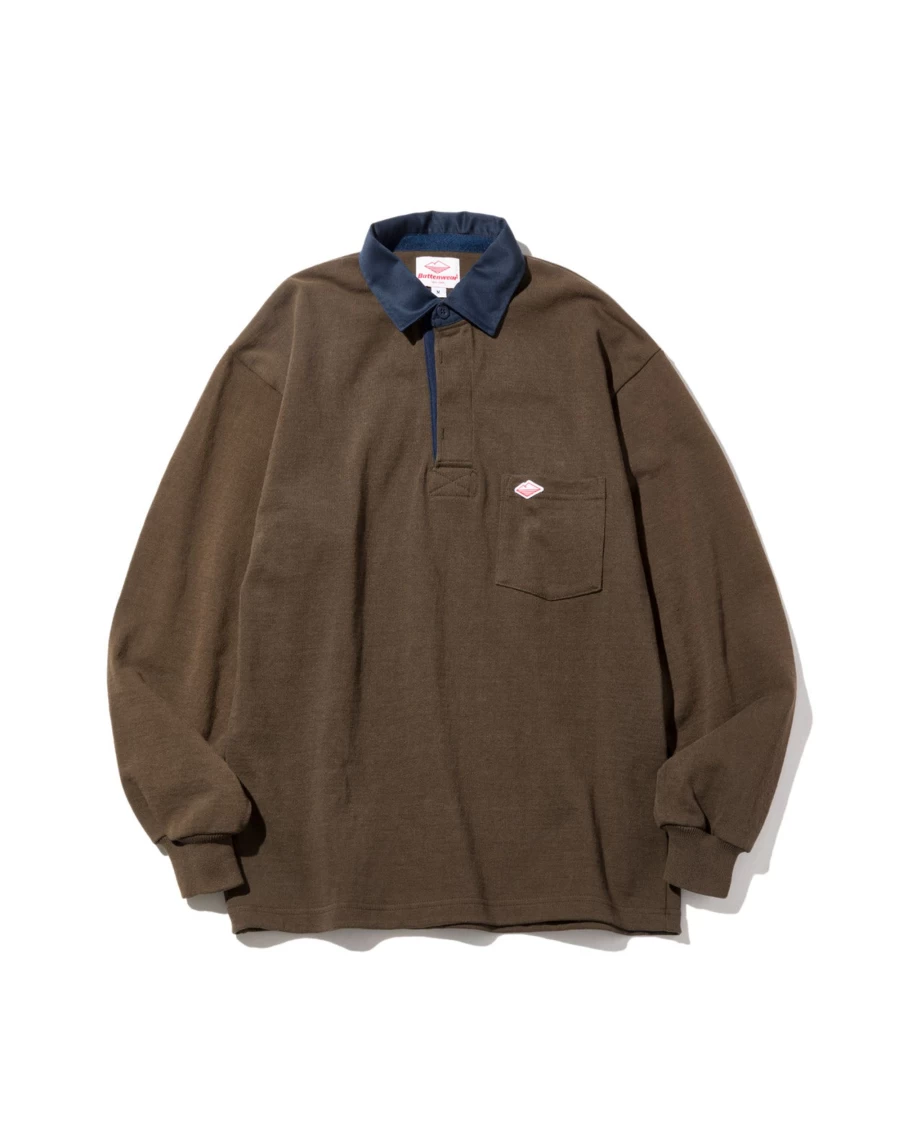 Battenwear Men's Dark Moss Pocket Rugby Shirt – Classic Casual Top