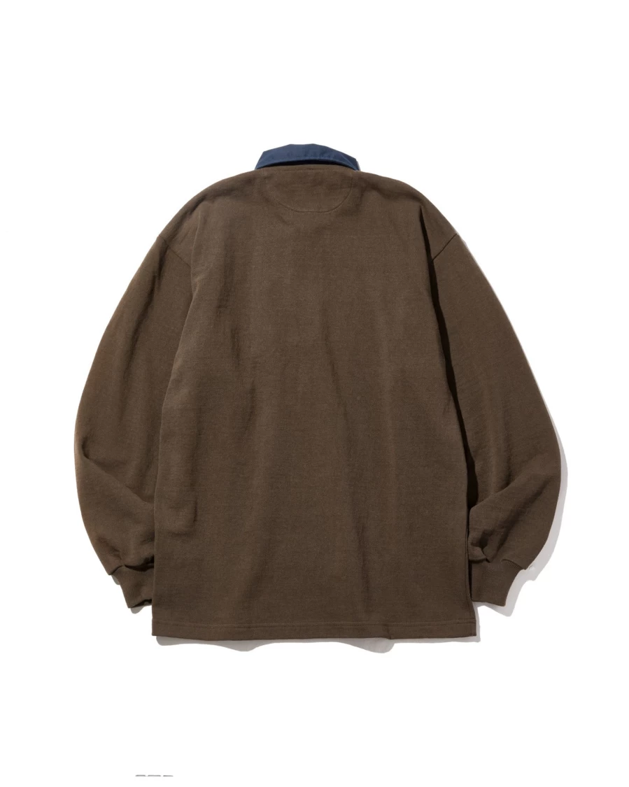 Battenwear Men's Dark Moss Pocket Rugby Shirt – Classic Casual Top