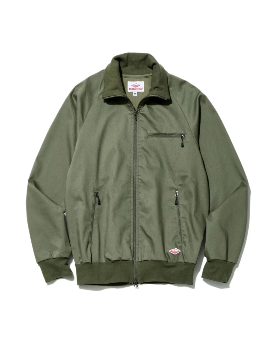 Battenwear Men's Olive Track Jacket - Lightweight Athletic Running Top