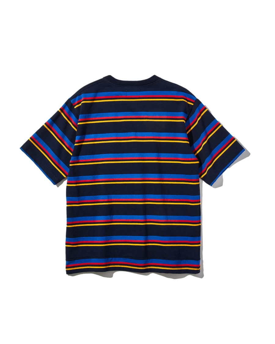 Battenwear Men's Multi-Stripe Pocket Rugby Tee - Classic Striped Casual Top
