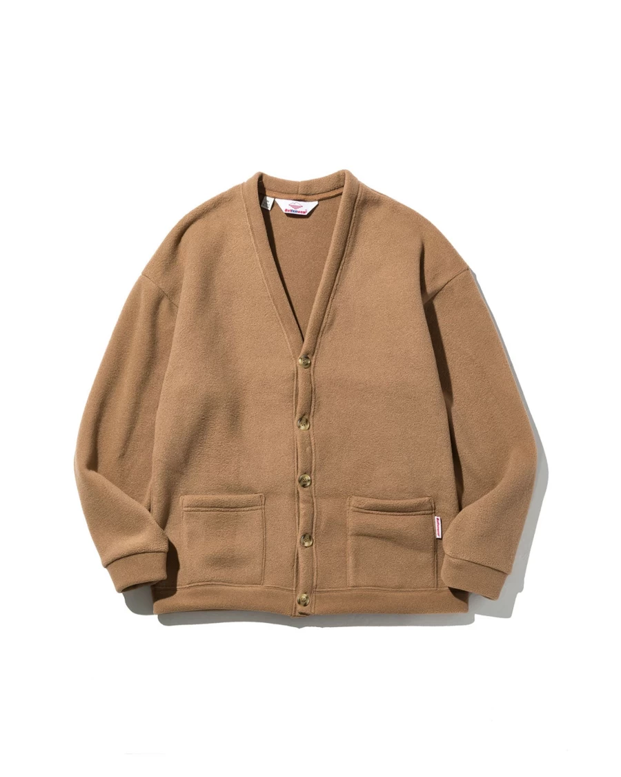 Battenwear Men's Neighbor Cardigan in Cappuccino - Classic Knit Sweater for Men