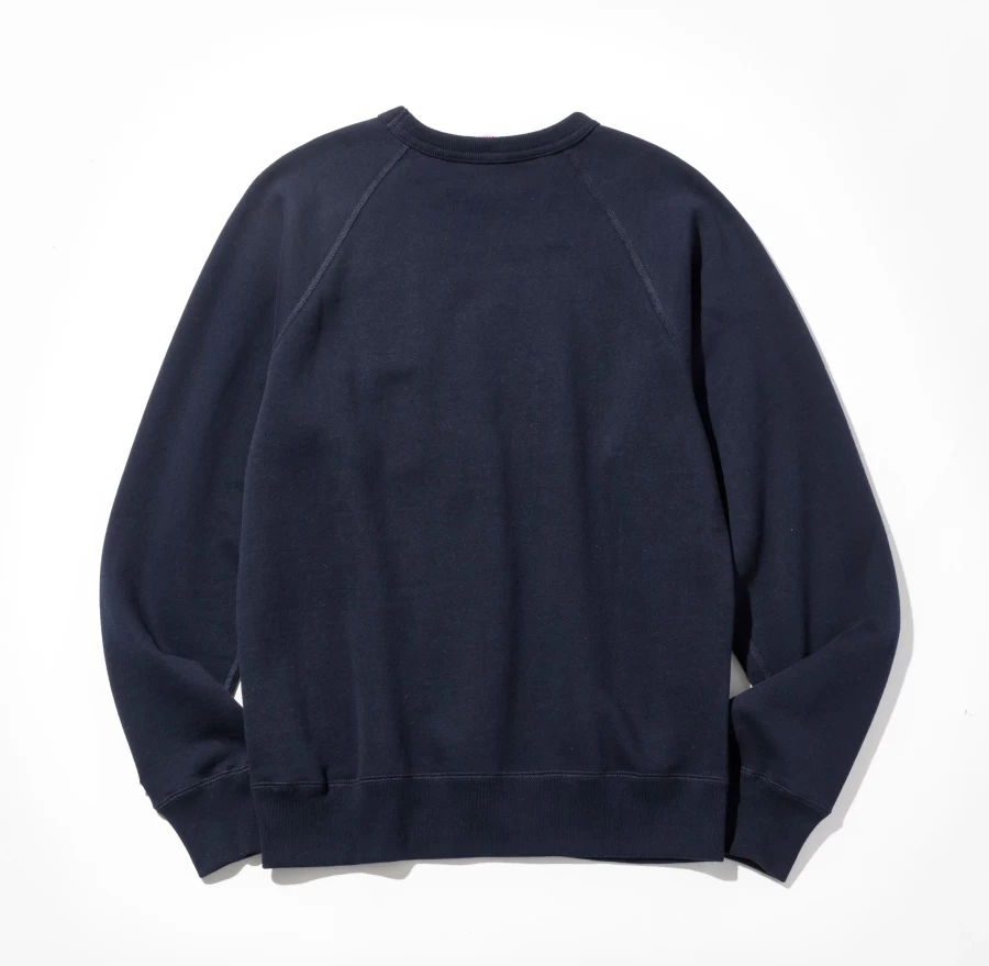 Battenwear Men's Midnight Navy Reach-Up Sweatshirt | Casual Pullover Hoodie