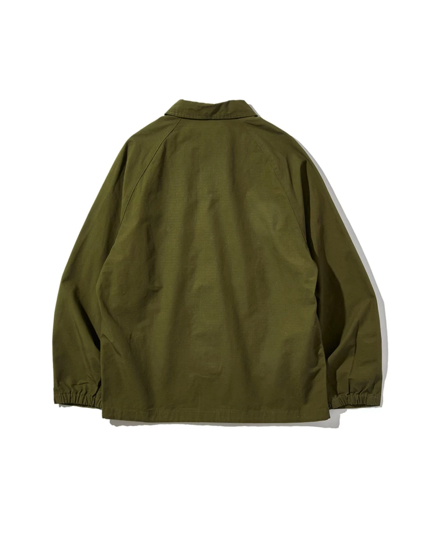Battenwear Men's Beach Breaker Jacket in Olive Drab Ripstop for Outdoor Wear