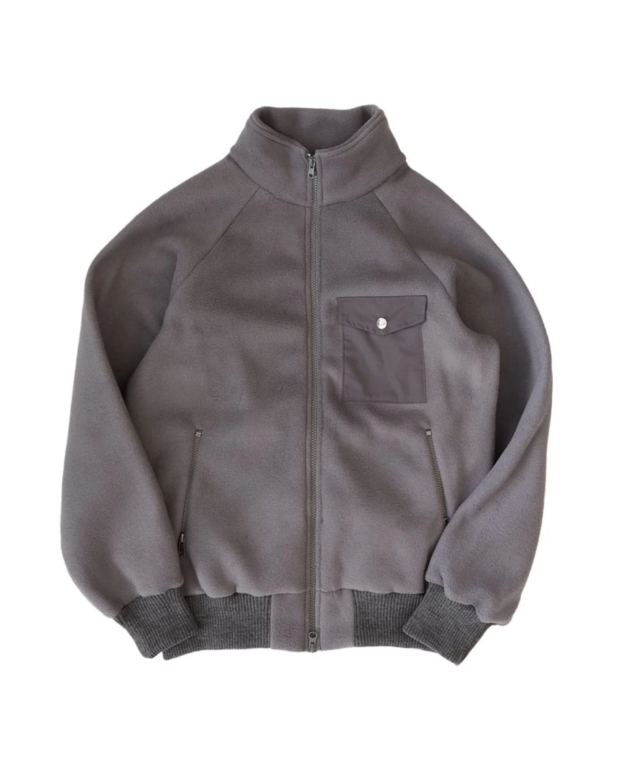Battenwear Men's Grey Warm-Up Fleece Jacket
