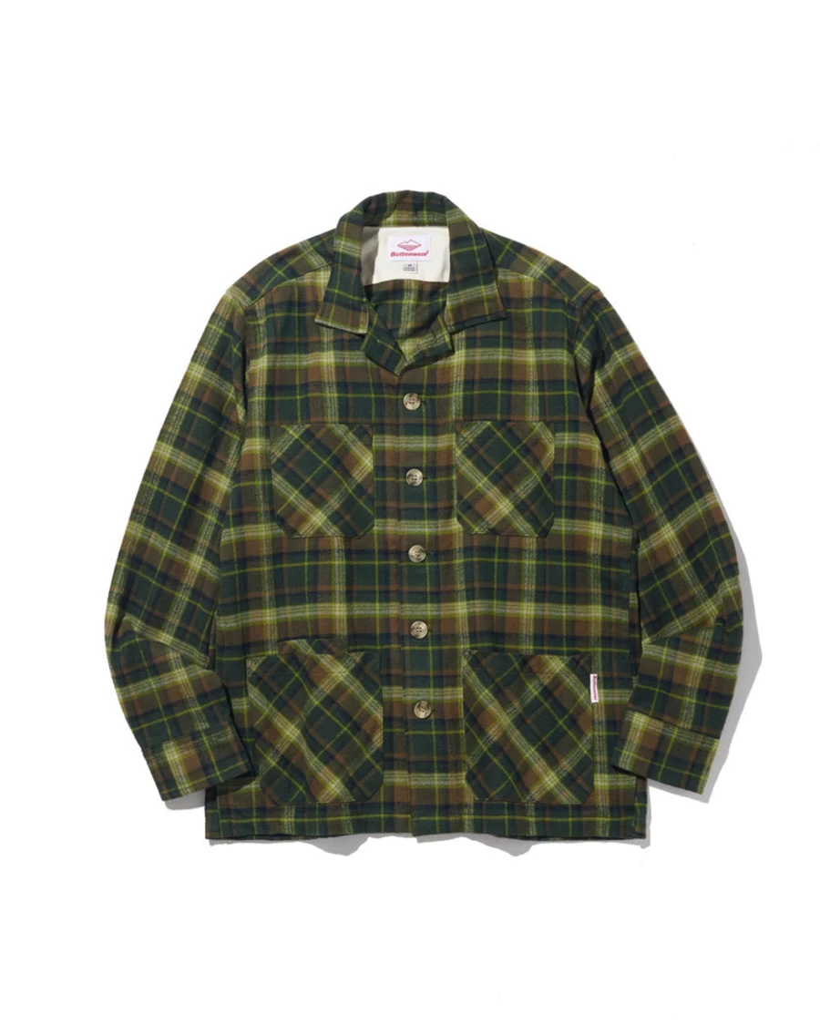 Battenwear Men's Five Pocket Canyon Shirt in Forest Plaid - Classic Outdoor Button-Up