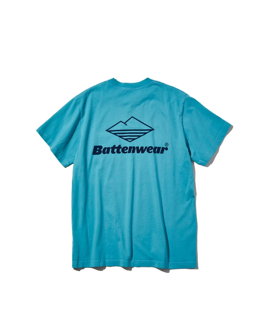 Battenwear Men's Team Short Sleeve Pocket T-Shirt in Aqua