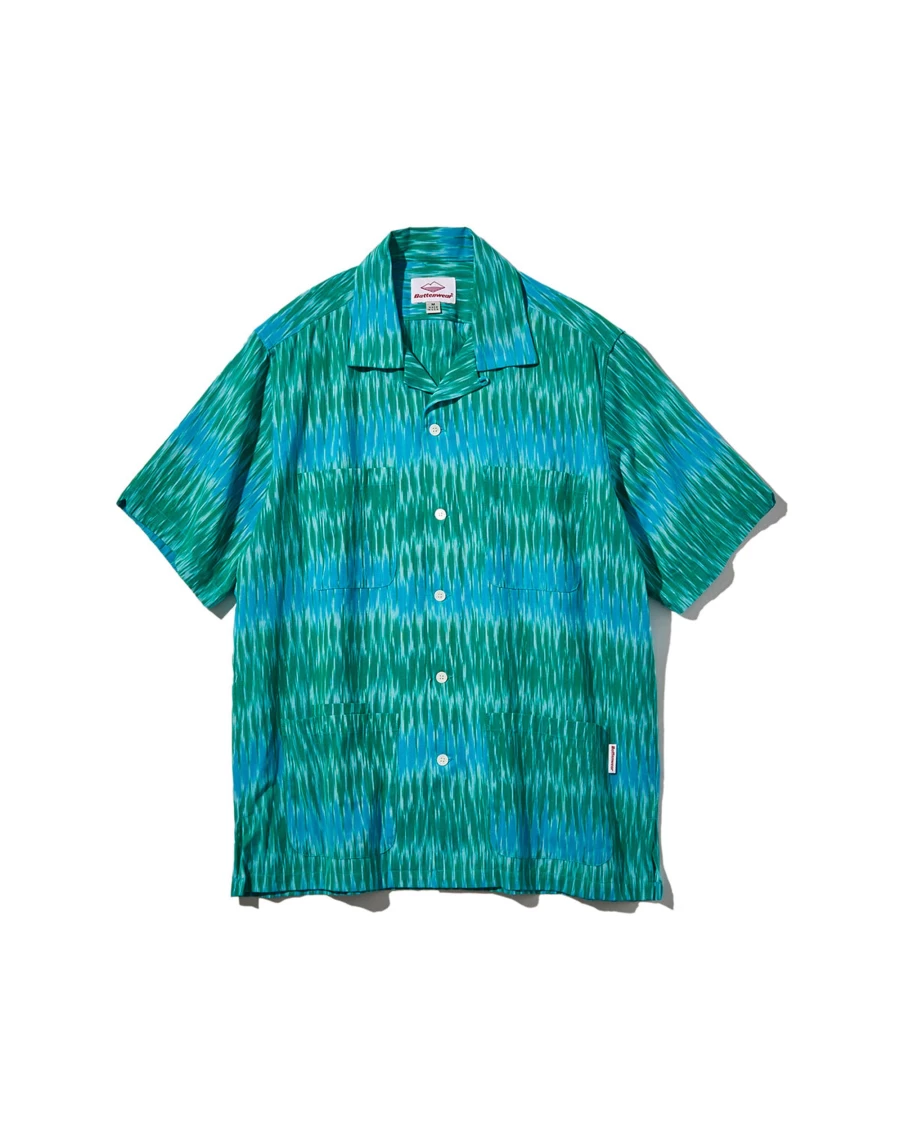 Battenwear Men's Green Ikat Five Pocket Island Shirt