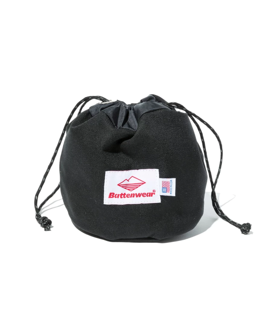 Battenwear Men's Mini Stuff Bag - Compact Black Outdoor Pack for Essentials