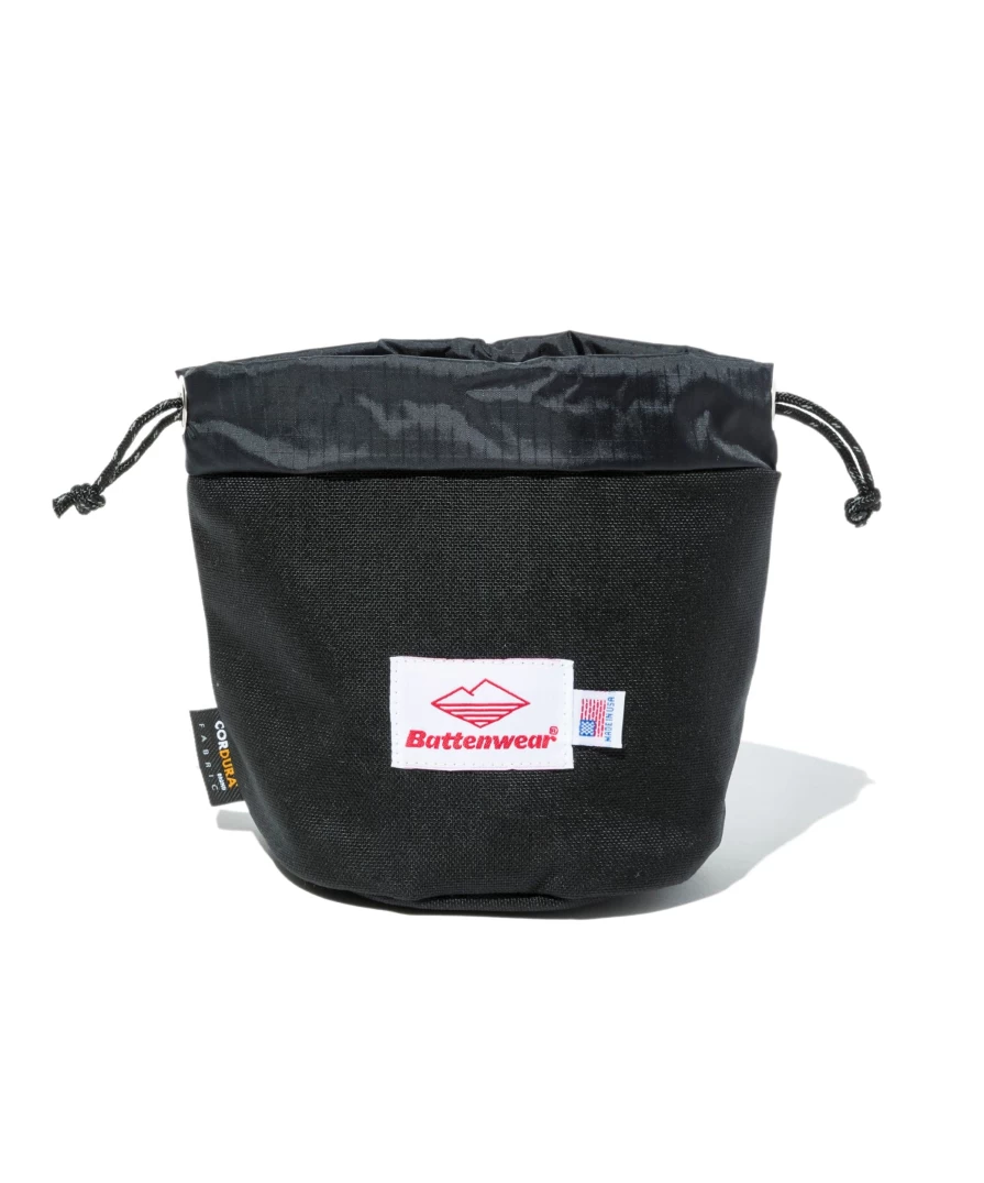 Battenwear Men's Mini Stuff Bag - Compact Black Outdoor Pack for Essentials