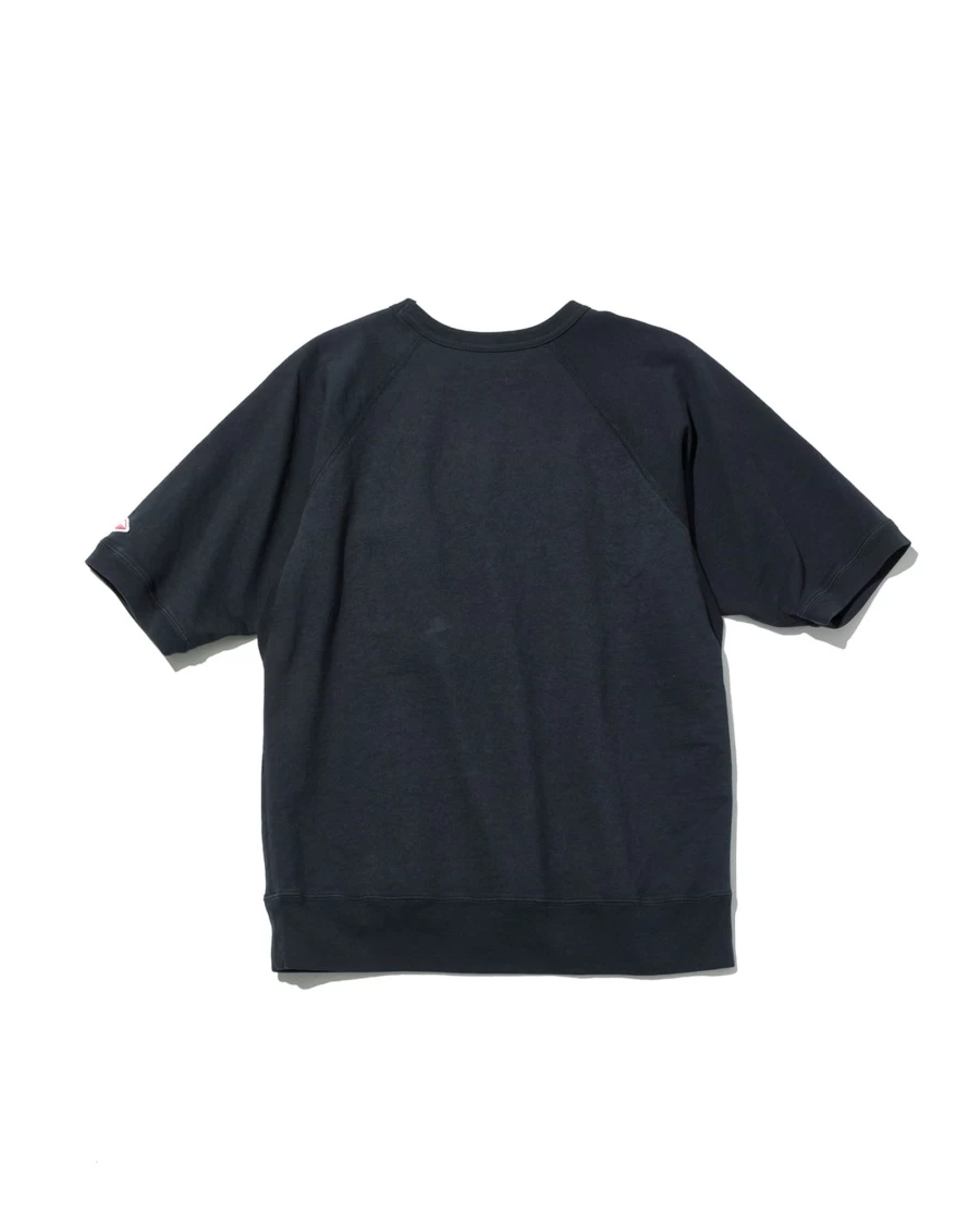 Battenwear Men's Dark Navy Short-Sleeve Reach-Up Sweatshirt | S/S Pullover