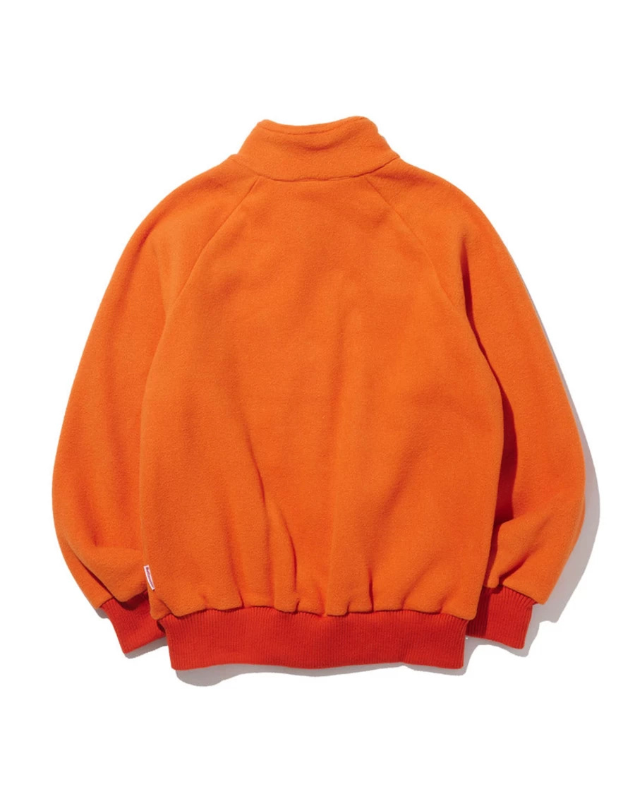 Battenwear Men's Orange Fleece Warm-Up Jacket - Cozy & Lightweight for Outdoor Activities