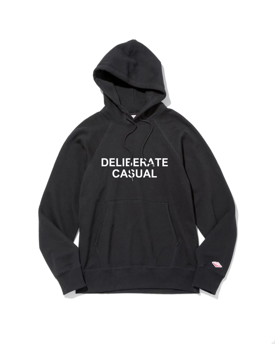 Battenwear Men's Black Deliberate Casual Reach-Up Hoodie